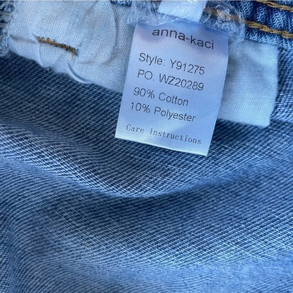 Anna-kaci Women's Denim Distressed Destroyed Overall Dress Size Large - Picture 7 of 9